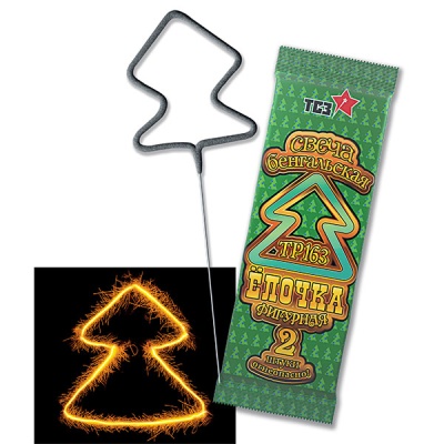 Елочка Бенгальские огни фигурные купить в Вологде | vologda.salutsklad.ru